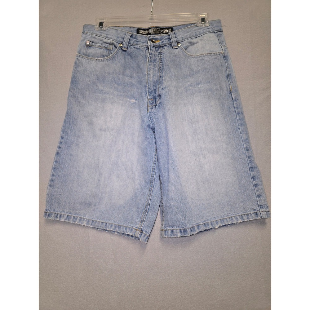 ECKO UNLTD Mens Denim Shorts Baggy Fit Size 36 Vintage Loose Hip Skateboarder